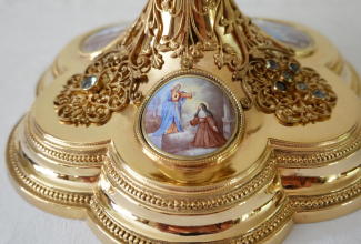 Solid silver gilt antique French Gothic Chalice.